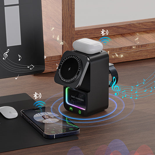 5-in-1 Bluetooth Speaker with Wireless Charger